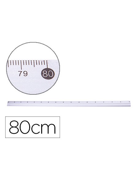 Regla q connect metalica aluminio 80 cm