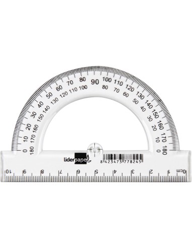 Semicirculo liderpapel 10 cm plastico