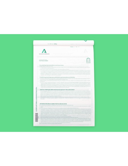 Libro liderpapel hojas de reclamaciones junta de andalucia din a4 25 juegos original 2 copias Libro liderpapel hojas de reclamaciones junta de andalucia din a4 25 juegos original 2 copias