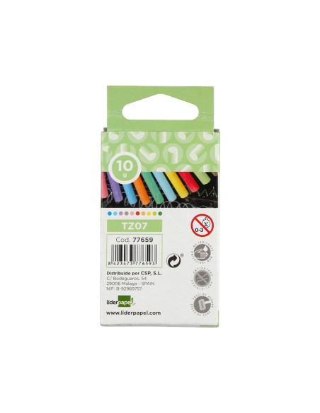 Tiza color antipolvo liderpapel caja de 10 unidades colores surtidos