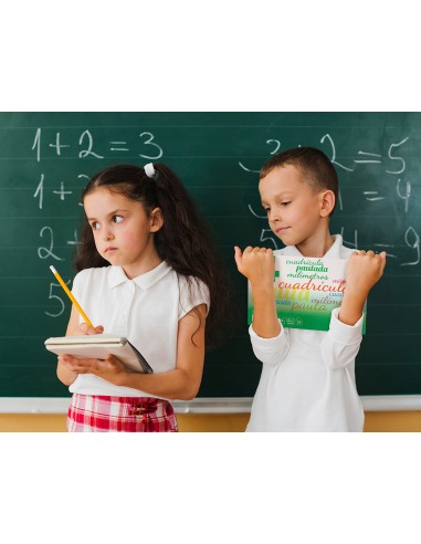 Libreta liderpapel pautaguia tapa cartoncillo 32 hojas din a5 70 g cuadriculado pautado 4 mm apaisado con margen