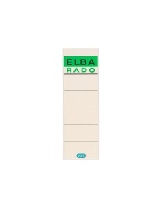 Etiquetas adhesivas elba lomera color hueso 54x190 mm pack de 10 unidades
