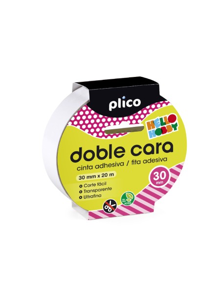 Cinta adhesiva plico doble cara 20 mt x 30 mm