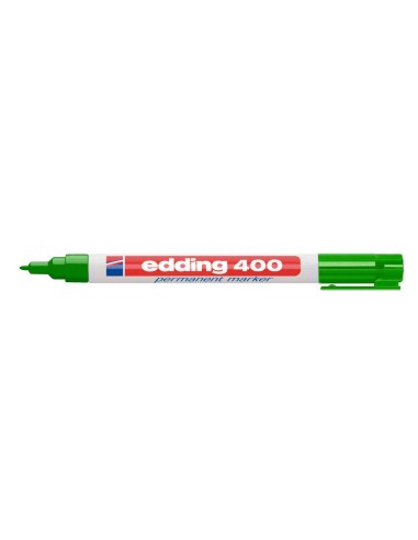 Rotulador edding marcador permanente 400 verde punta redonda 1 mm