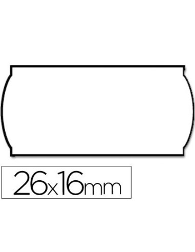 Etiquetas meto onduladas 26x16 mm blanca adh2 rollo 1200 etiquetas troqueladas pt para etiquetadora tovel