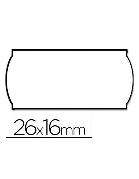Etiquetas meto onduladas 26x16 mm blanca adh2 rollo 1200 etiquetas troqueladas pt para etiquetadora tovel Etiquetas meto onduladas 26x16 mm blanca adh2 rollo 1200 etiquetas troqueladas pt para etiquetadora tovel