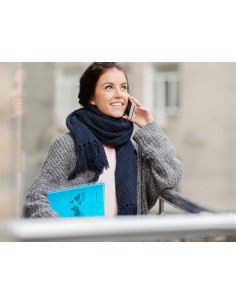 Carpeta liderpapel escaparate con espiral 20 fundas polipropileno din a5 azul