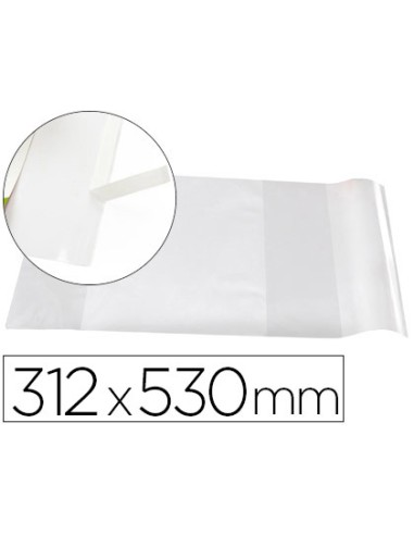Forralibro liderpapel nº31 con solapa ajustable adhesivo 312 x 530 mm