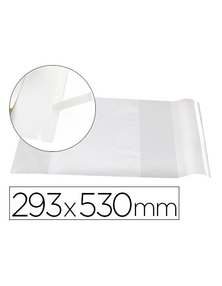 Forralibro liderpapel nº29 con solapa ajustable adhesivo 293 x 530 mm Forralibro liderpapel nº29 con solapa ajustable adhesivo 293 x 530 mm