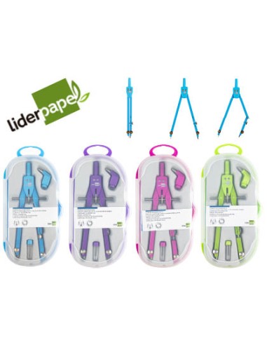 Compas liderpapel micrometrico con adaptador color