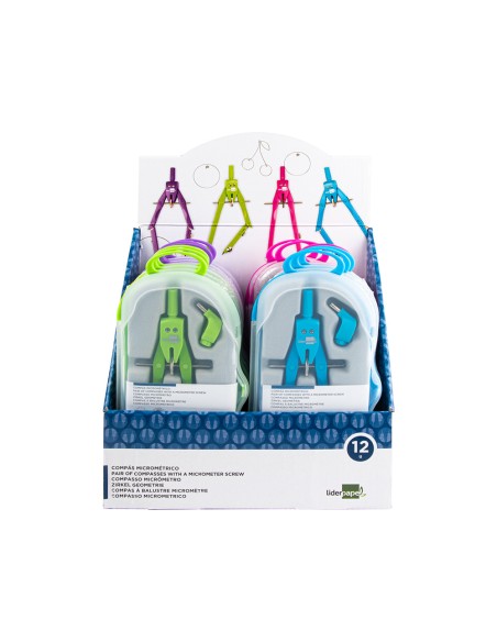 Compas liderpapel micrometrico con adaptador color