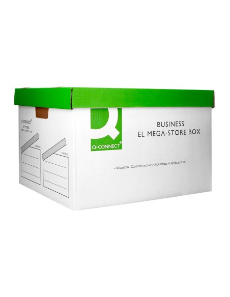 Cajon q connect carton para 4 cajas archivo definitivo folio montaje automatico medidas interior 295x383x430mm
