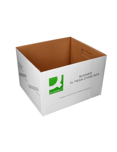 Cajon q connect carton para 4 cajas archivo definitivo folio montaje automatico medidas interior 295x383x430mm