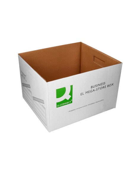 Cajon q connect carton para 4 cajas archivo definitivo folio montaje automatico medidas interior 295x383x430mm