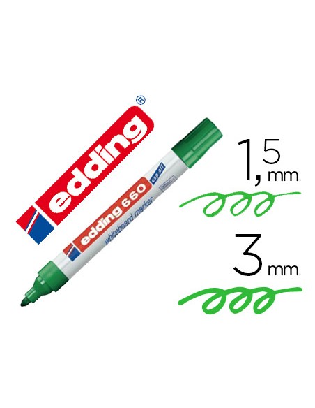 Rotulador edding para pizarra blanca 660 color verde punta redonda 15 3 mm