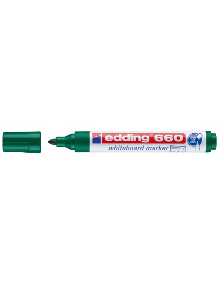 Rotulador edding para pizarra blanca 660 color verde punta redonda 15 3 mm