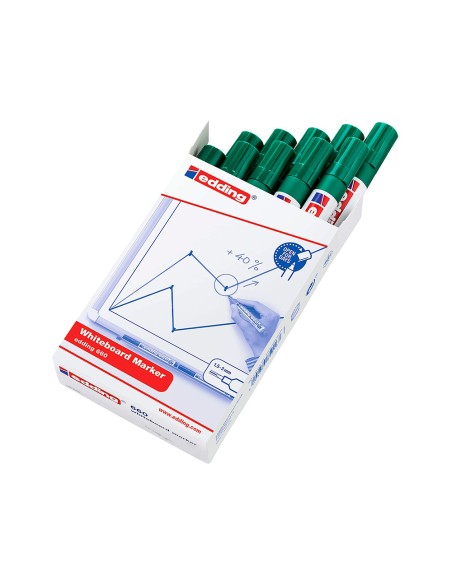 Rotulador edding para pizarra blanca 660 color verde punta redonda 15 3 mm