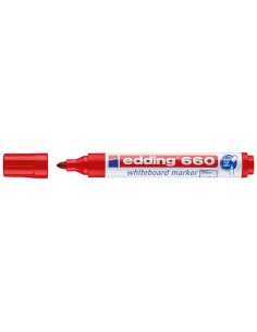 Rotulador edding para pizarra blanca 660 color rojo punta redonda 15 3 mm