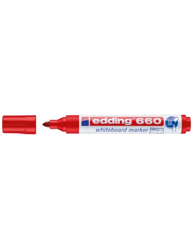 Rotulador edding para pizarra blanca 660 color rojo punta redonda 15 3 mm