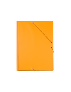 Carpeta liderpapel gomas folio 3 solapas carton forrado pvc naranja