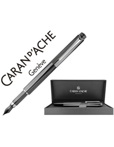 Pluma caran d ache rnx316 pvd acero inox tratado con ceramica vaporizada negra plumin acero inox revestido