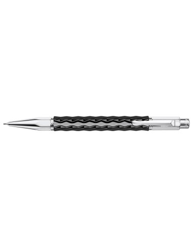 Portaminas caran d ache varius 07 mm ceramic black placado rodio con estuche