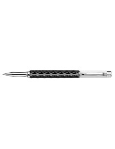 Roller caran d ache ivanhoe varius ceramic black placado rodio con estuche punta media