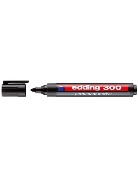 Rotulador edding marcador permanente 300 negro punta redonda 15 3 mm recargable