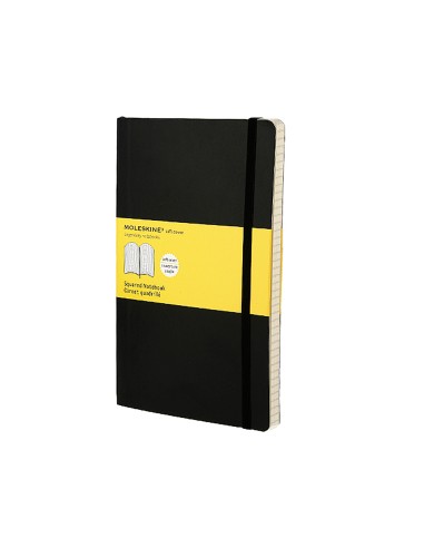 Libreta moleskine tapa blanda cuadro 5 mm 240 hojas color negro cierre con goma 130x210 mm