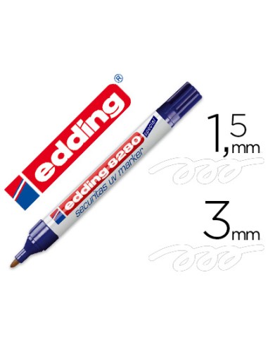 Rotulador edding marcador de seguridad visible bajo la luz ultravioleta punta redonda 15 mm