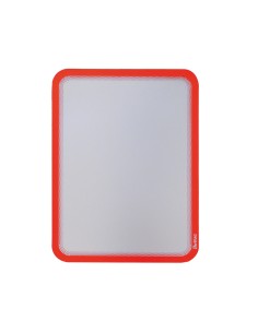 Marco porta anuncios tarifold magneto din a4 con 4 bandas magneticas en el dorso color rojo pack de 2 unidades