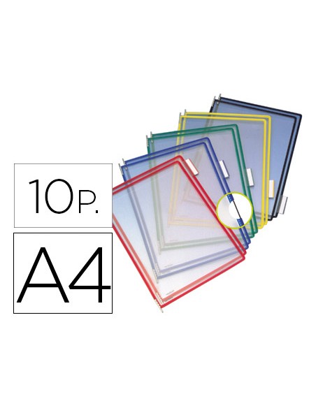 Funda para portacatalogo tarifold din a4 colores surtidos pack de 10 unidades