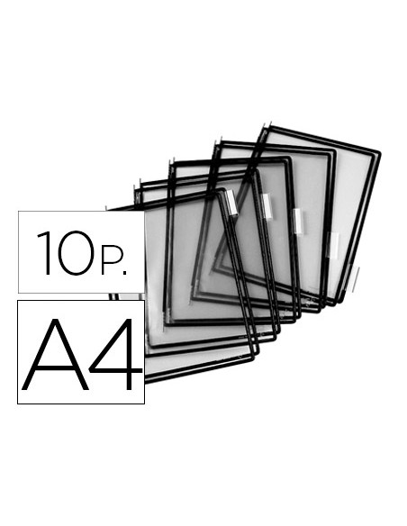 Funda para portacatalogo tarifold din a4 color negro pack de 10 unidades