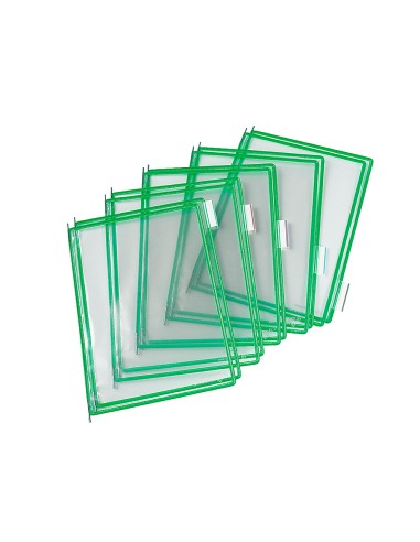 Funda para portacatalogo tarifold din a4 color verde pack de 10 unidades