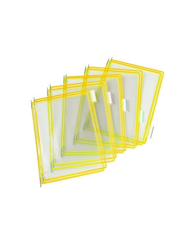 Funda para portacatalogo tarifold din a4 color amarillo pack de 10 unidades