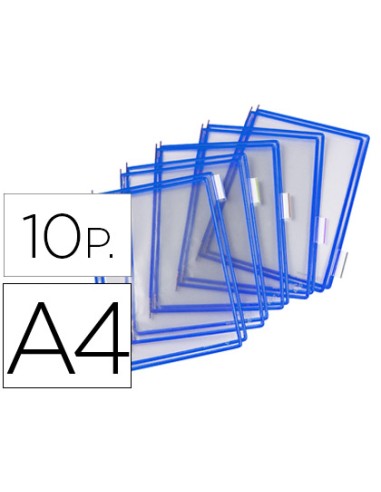 Funda para portacatalogo tarifold din a4 color azul pack de 10 unidades