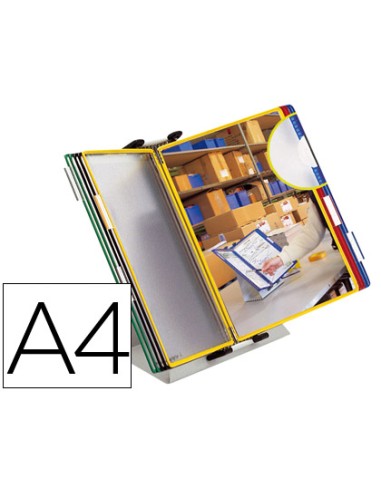 Portacatalogo sobremesa pvc tarifold con 10 fundas din a4 colores surtidos