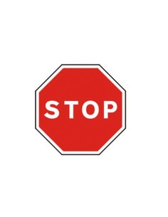 Pictograma syssa senal vial stop en acero galvanizado 500 mm