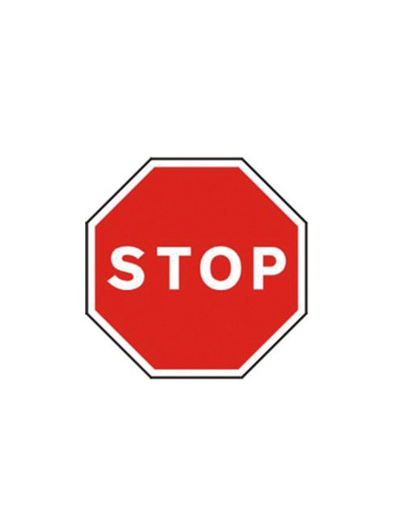 Pictograma syssa senal vial stop en acero galvanizado 500 mm