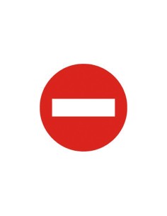 Pictograma syssa senal vial entrada prohibida en acero galvanizado 500 mm