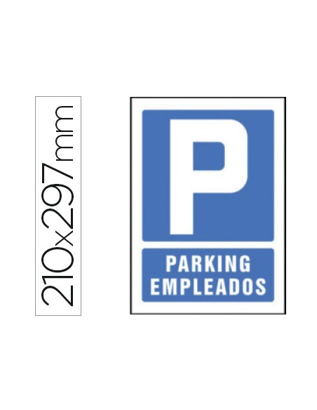 Pictograma syssa senal de parking empleados en pvc 210x297 mm