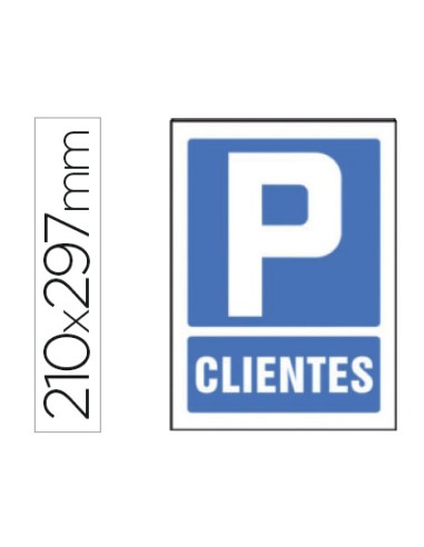 Pictograma syssa senal de parking clientes en pvc 210x297 mm