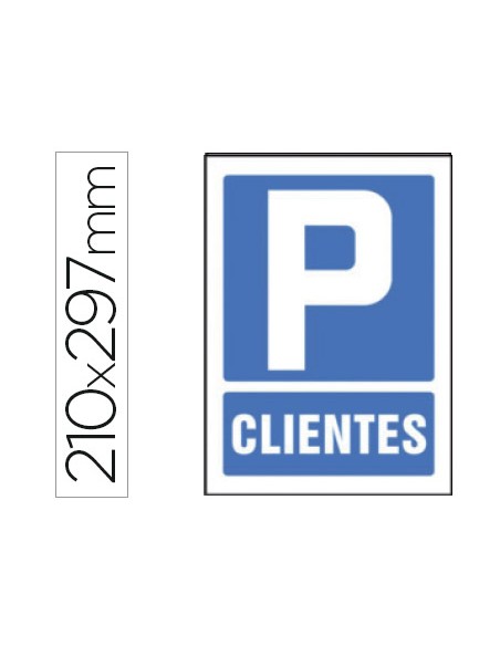 Pictograma syssa senal de parking clientes en pvc 210x297 mm