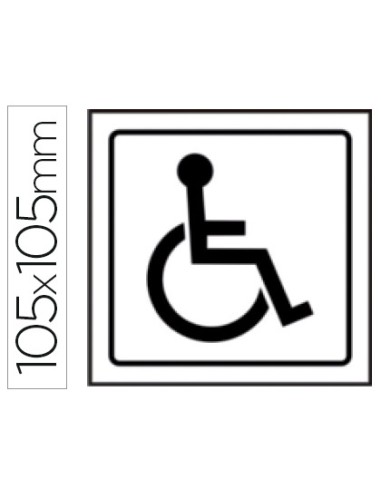 Pictograma syssa senal de minusvalidos en pvc 105x105 mm