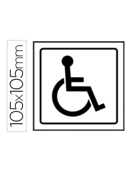 Pictograma syssa senal de minusvalidos en pvc 105x105 mm