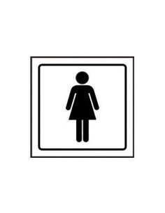 Pictograma syssa senal de aseos senoras en pvc 105x105 mm