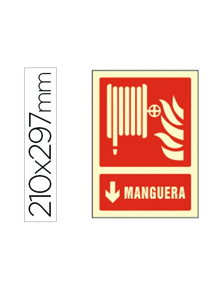 Pictograma syssa senal de manguera en pvc fotoluminiscente 210x297 mm