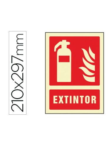 Pictograma syssa senal de extintor en pvc fotoluminiscente 210x297 mm