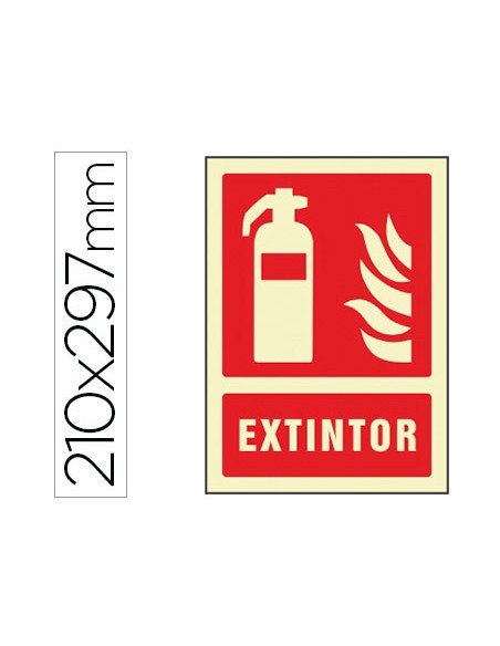 Pictograma syssa senal de extintor en pvc fotoluminiscente 210x297 mm