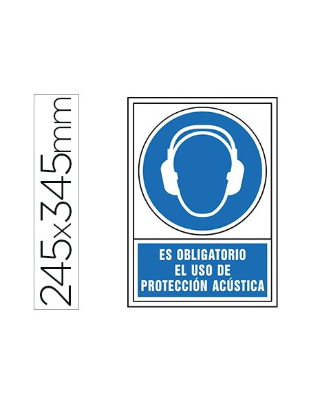 Pictograma syssa senal de obligacion es obligatorio el uso de proteccion acustica en pvc 245x345 mm